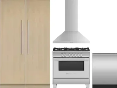 5 Piece Package Includes Refrigerator, Freezer, Range, Hood And Dishwasher